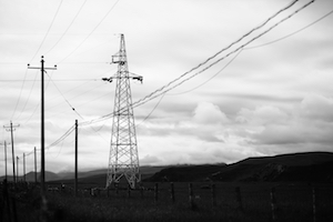 images of power poles in the grassland 草原上的电杆